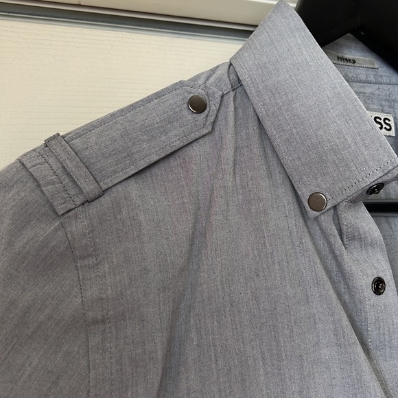Express fitted button down shirt. Small. Gray - Picture 5 of 9